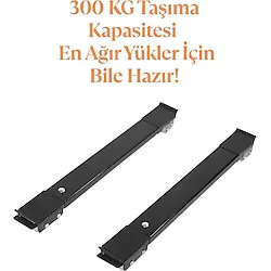 HYPER GROUP Teleskopik Tekerlekli Beyaz Eşya Altlığı Ayarlanabilir Çamaşır Makinesi & Buzdolabı Taşıyıcı Stand