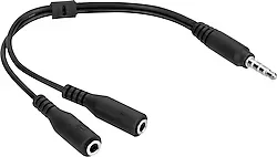 Hytech HY-X77 0.15 m Audio Mikrofon to 3.5mm Kulaklık Çevirici