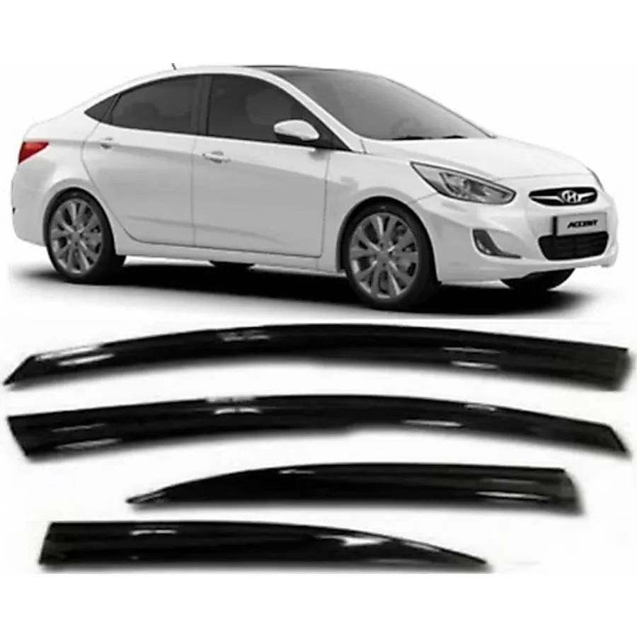 Hyundai Accent Blue Cam Rüzgarlığı Mugen Tip 4'lü Set
