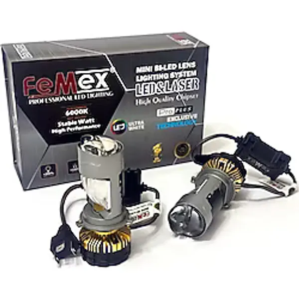 Hyundai Accent Era Led Xenon Kısa Uzun Far Aydınlatma Femex Pro Plus H4 Sellektör Aparatlı Mercekli