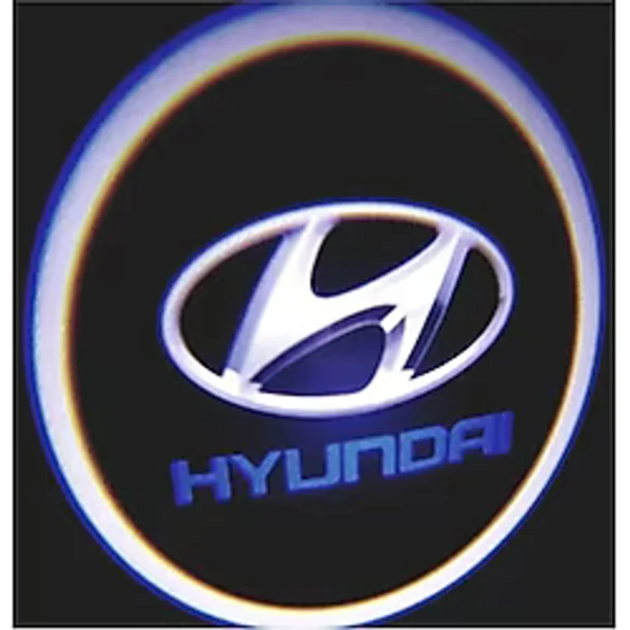 Hyundai Araçlar İçin Pilli Yapıştırmalı Kapı Altı Led Logo