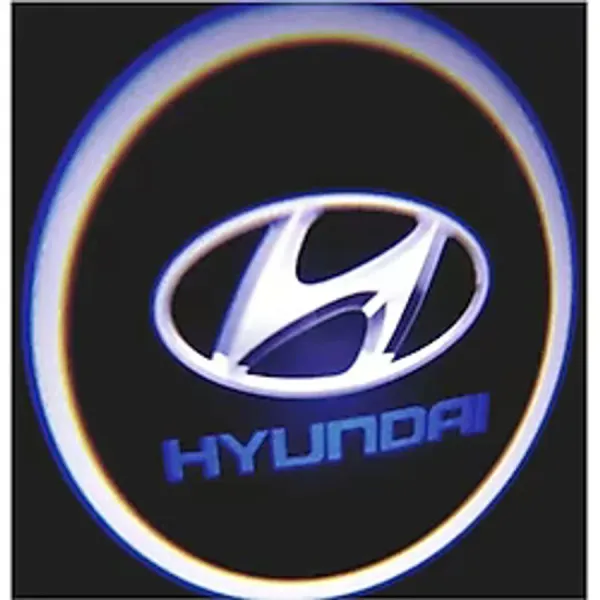 Hyundai Araçlar İçin Pilli Yapıştırmalı Kapı Altı Led Logo AYDINLATMA