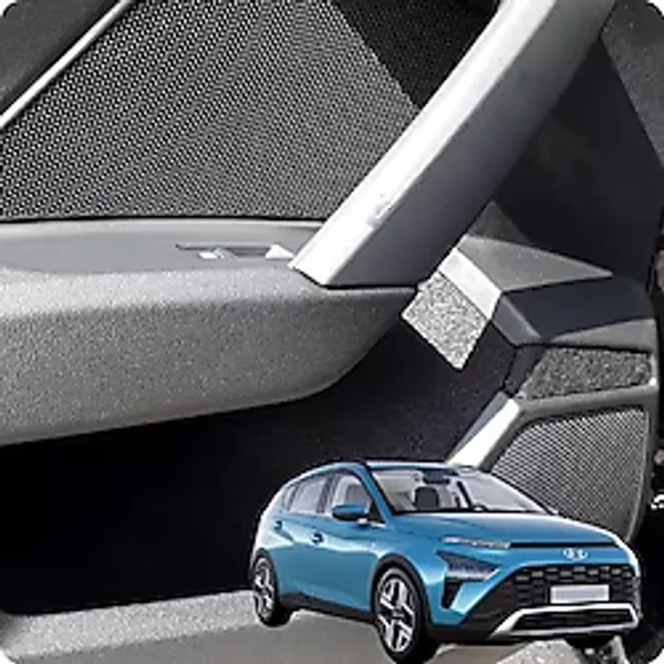 Hyundai Bayon Uyumlu Konfor Seti - Kapı Cepleri, Bardaklık, Torpido ve Konsol İçin Kaymaz Kumaş Kaplama Gürültü Önleyici Araç İçi Organizer ve Koruyucu İç Aksesuar