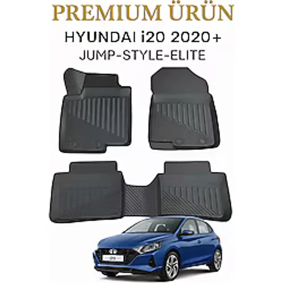 Hyundai i20 2020+ Jump / Style / Elite Uyumlu 3D Oto Paspas Premium