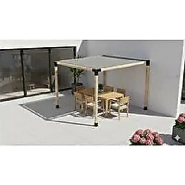 İ-Ahşap Iahşap Pergola Ahşap Direkler 4 Adet - Gölgelikli - Pergola Braket Seti Ebat-3 X 3.6 Metre (yükseklik 250 Cm) Çok Renkli