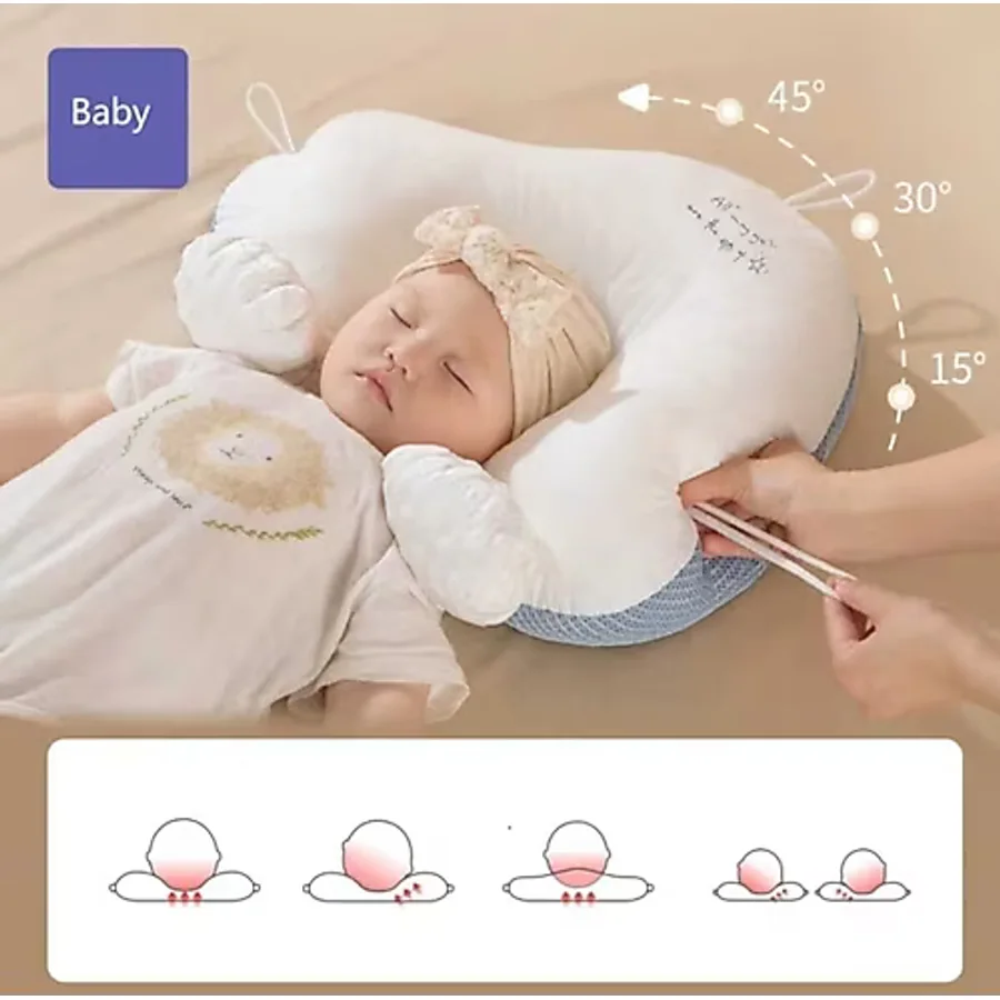 i lin baby Bebek Yastığı, Düz Kafa Yastığı, Bebek Kafa Yastığı, Ayarlanabilir Düz Kafa Sendromu Önlem Yastığı