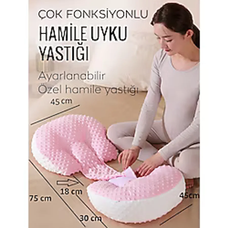 i lin baby Hamile Yastığı, Çok Fonksiyonlu Hamile Destek Yastığı, Hamile Uyku Yastığı, 30 X 45 Iki Parça