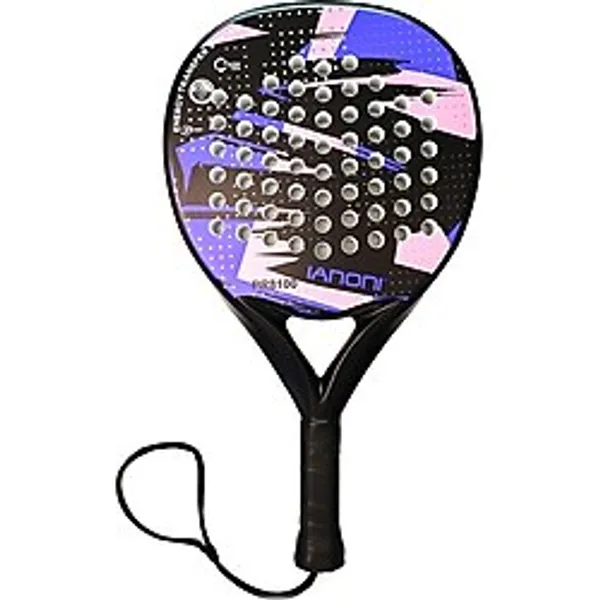Ianoni Karbon Fiber Padel Raketi Mavi Pembe - 455 x 38 mm