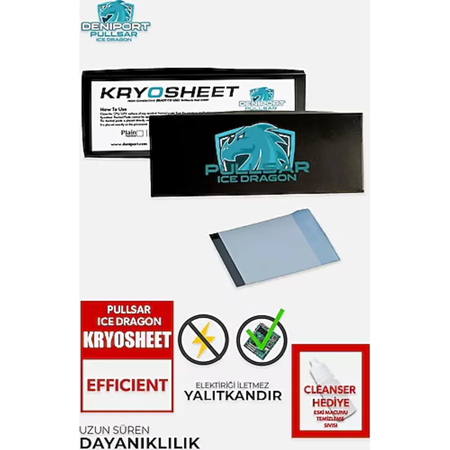 Ice Dragon Kryosheet Efficient Yüksek Performanslı Termal Macun 17 w/m-k