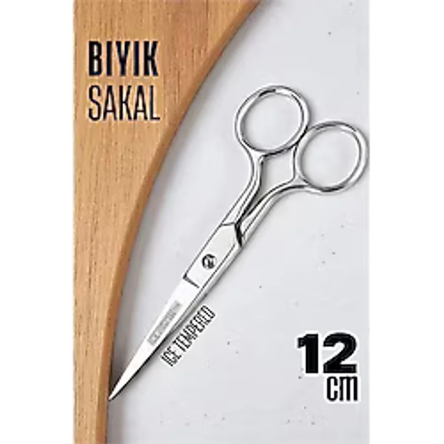 Ice Tempered 702 Bıyık Makası - Bıyık Sakal Düzeltme Makası Kuaför Makası 12 Cm