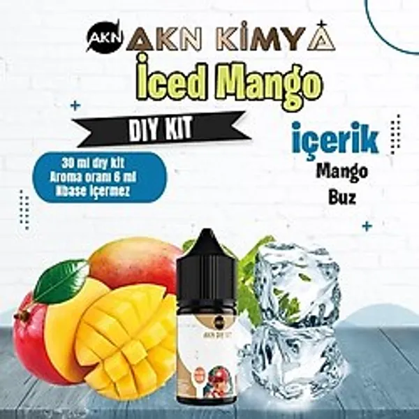 Iced Mango Dıy Kit Mango Buz Gıda Aroması %20 Oranda Aroma İçerir (Hazır Değildir )