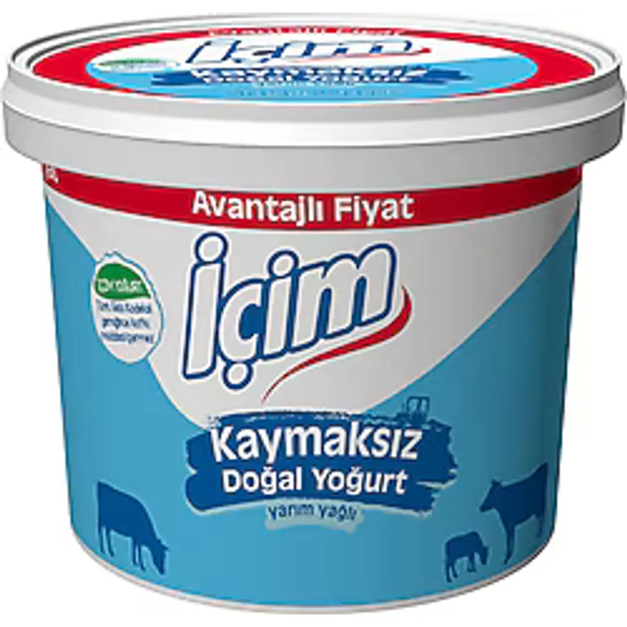 İçim Yarım Yağlı Kaymaksız Yoğurt 2 kg