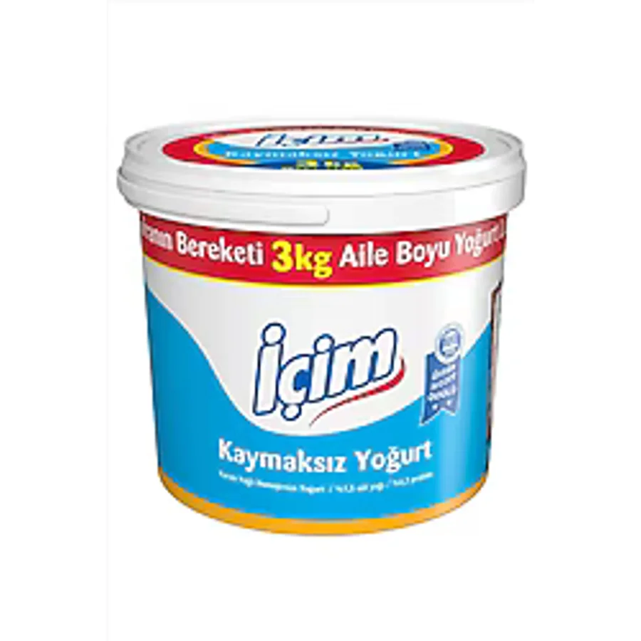İçim Yarım Yağlı Kaymaksız Yoğurt 3 kg