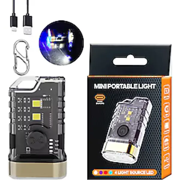 İdragon A11 Mini LED Anahtarlık Feneri - 1000 Lumen Süper Parlak, Type-C Şarjlı, Manyetik Gövdeli, Çok Modlu Edc El Feneri - Siyah