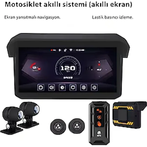 İdragon M11d 5İnç Su Geçirmez Motosiklet Carplay & Android Auto Ekranı - Lastik Basınç Sensörü