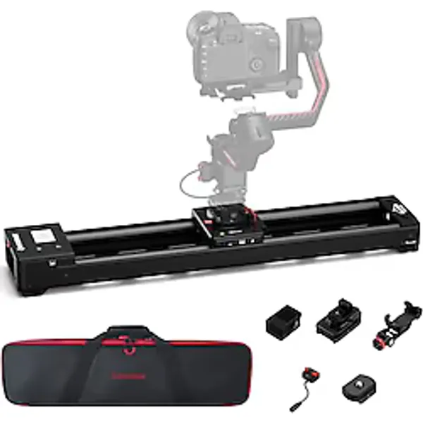 IFOOTAGE Shark Slider Nano II-660 (66 cm) motorlu kamera kaydırıcı, mobil uygulama/IPS dokunmatik ekran kontrolü, 360° panoramik çekim, son derece sessiz, 3,5 kg'a kadar taşıma kapasitesi