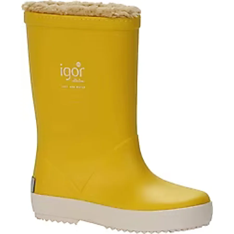 Igor Splash Nautico Borreguito W10207-008 Sarı Kürklü Çocuk Yağmur Çizmesi