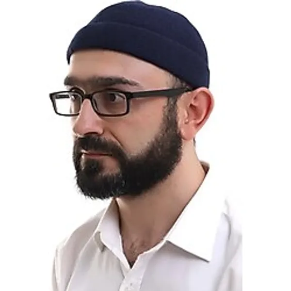 İhvan Online Lacivert Katlamalı Sade Desen Kışlık Orlon Takke Şapka