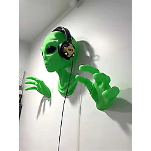 IK3D Uzaylı Kulaklık Tutucu Ve Uzaylı Duvar Dekoru