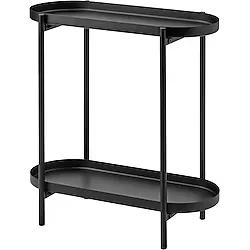 IKEA 2 Katlı Çiçeklik-Saksılık Yuvarlak Sehba MeridyenDukkan Siyah Renk 56 Cm-Çelik İç Dış Mekana Uygun
