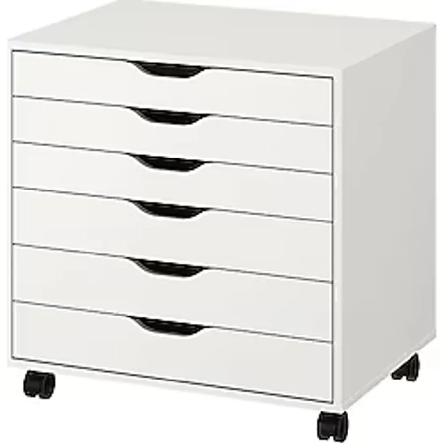 IKEA Alex Keson Beyaz 67X66 cm Tekerlekli Ünite -Keson - Yok