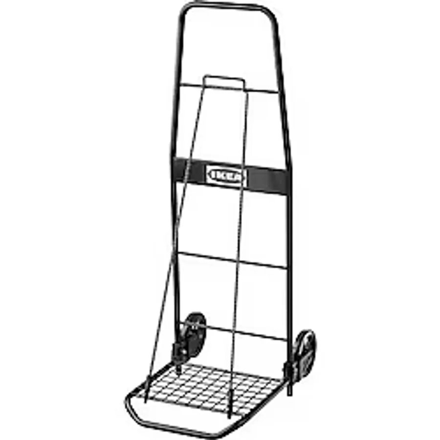 IKEA Alışveriş Yük Arabası Siyah 45x94 Cm Meridyendukkan Metal Alışveriş Arabası Maks. Yük: 30 Kg