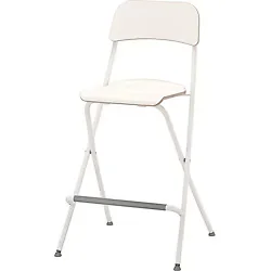 IKEA Bar Sandalyesi, Siyah - Beyaz, 63 Cm, Katlanabilir Franklın