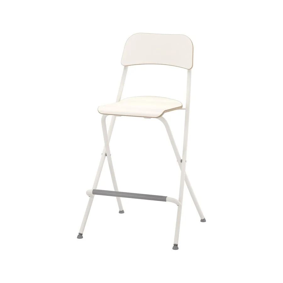 IKEA Bar Sandalyesi, Siyah - Beyaz, 63 Cm, Katlanabilir Franklın