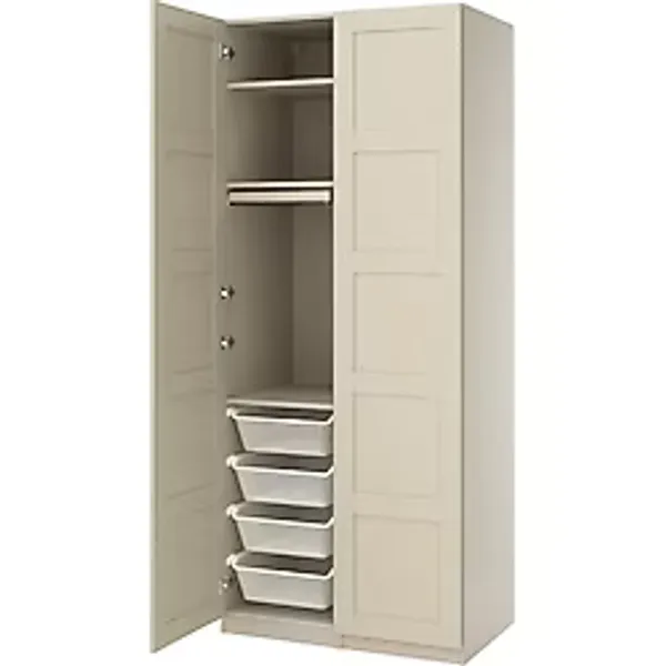 IKEA Bej Fonksiyonel Kapaklı Gardırop
