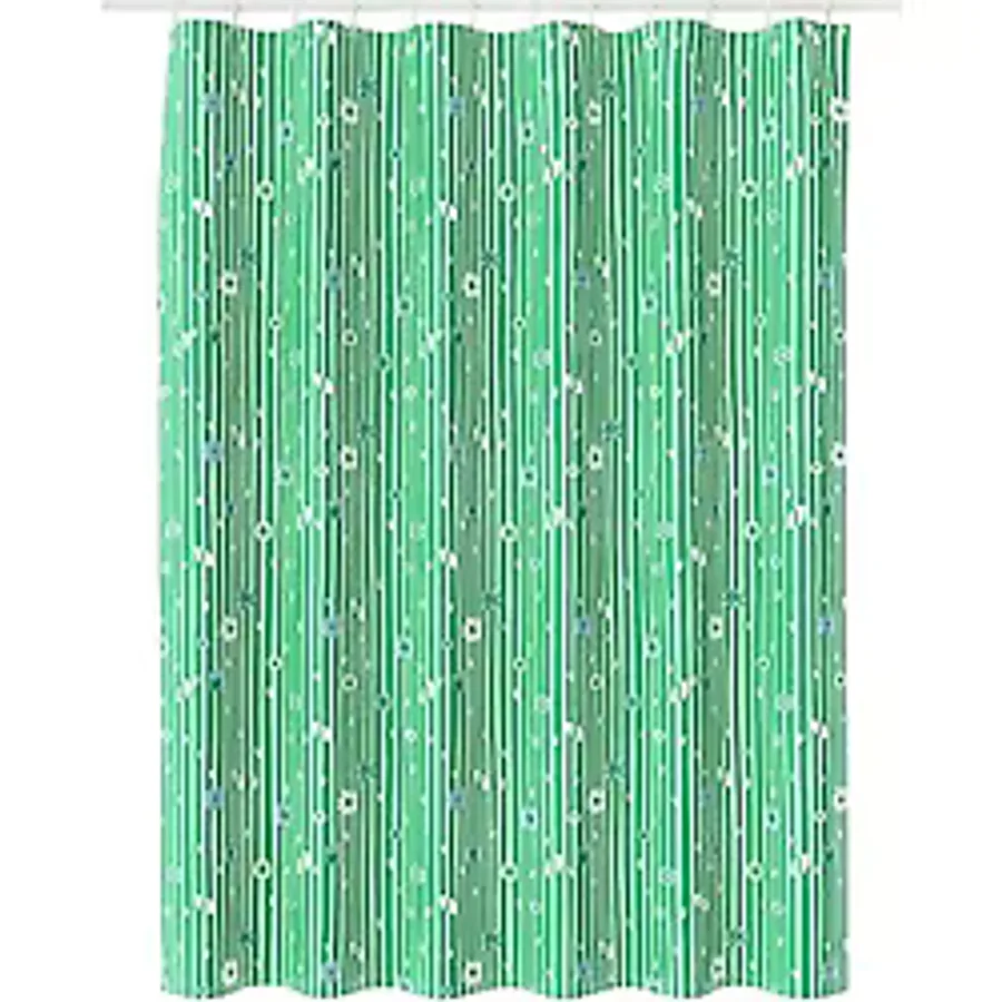 IKEA BOLLBUDDLEJA duş perdesi, yeşil-çiçek deseni, 180x200 cm 30609925