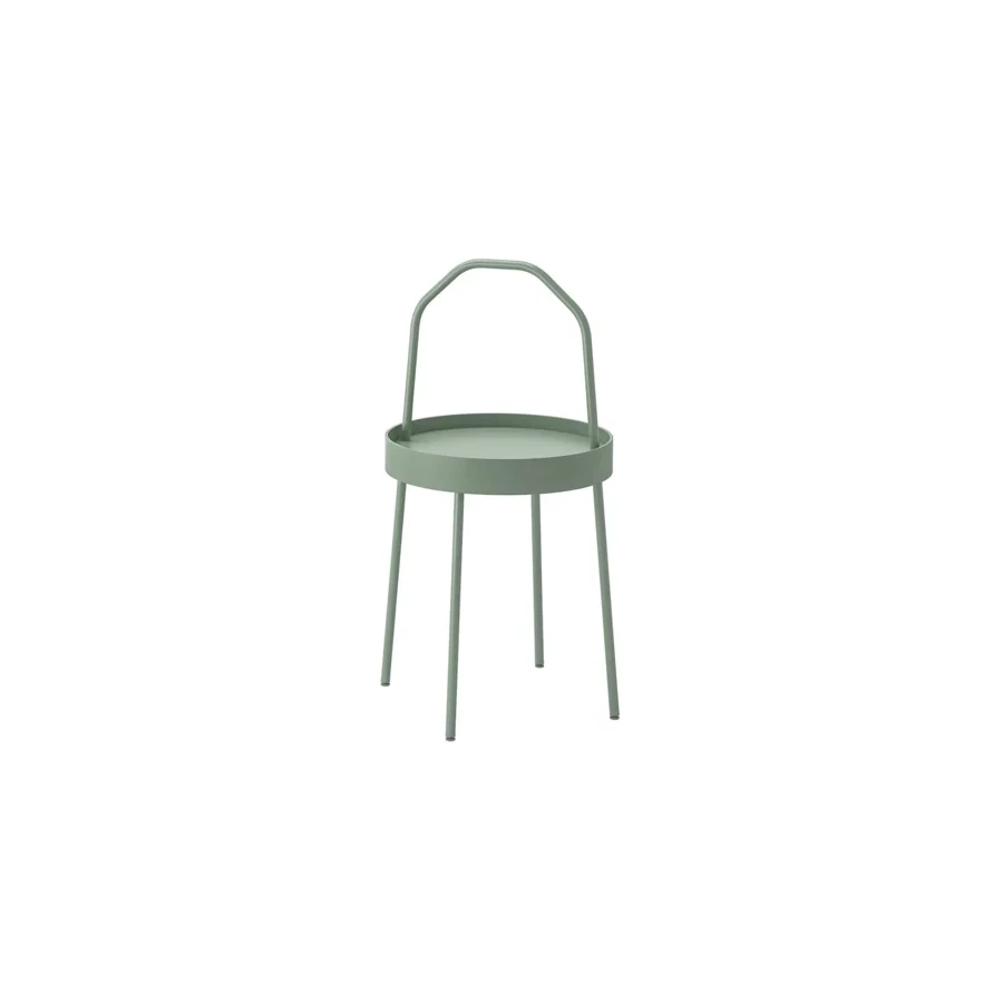 IKEA BURVIK Yan Sehpa, 38 cm, Açık Gri-Yeşil