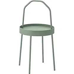 IKEA BURVIK Yan Sehpa, 38 cm, Açık Gri-Yeşil