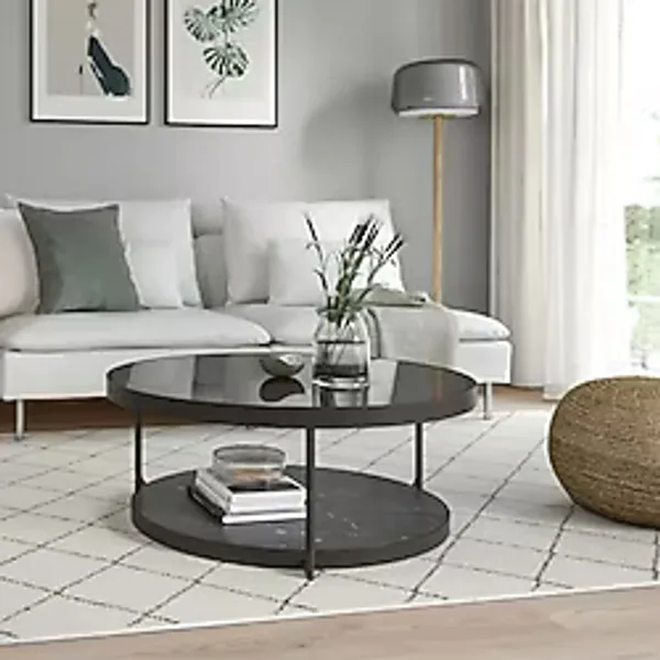 Ikea Frötorp Orta Sehpa , Siyah Mermer Görünümlü , 88 Cm Mezura