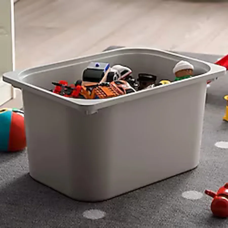 IKEA Gri Çocuk Odası Eşya Oyuncak Saklama Kutusu 42x30x23 Cm