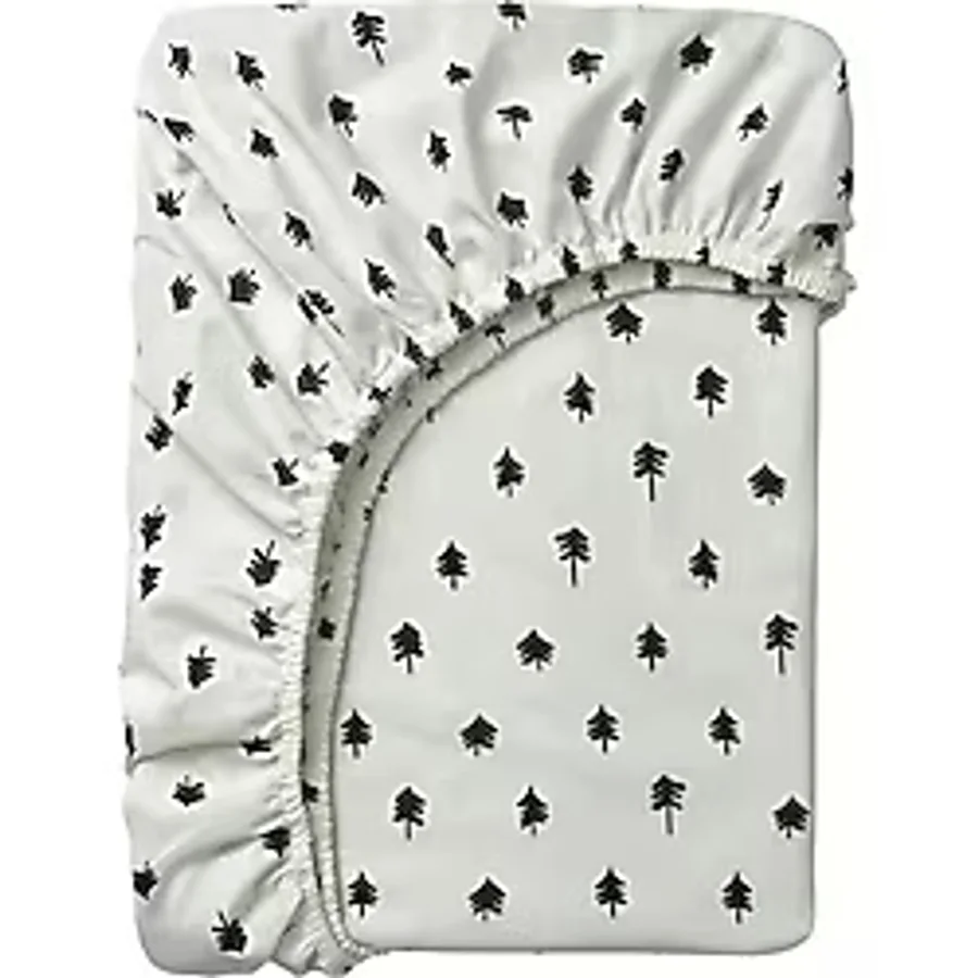 IKEA GRÖNFINK lastikli bebek çarşafı, beyaz, 60x120 cm 20572381