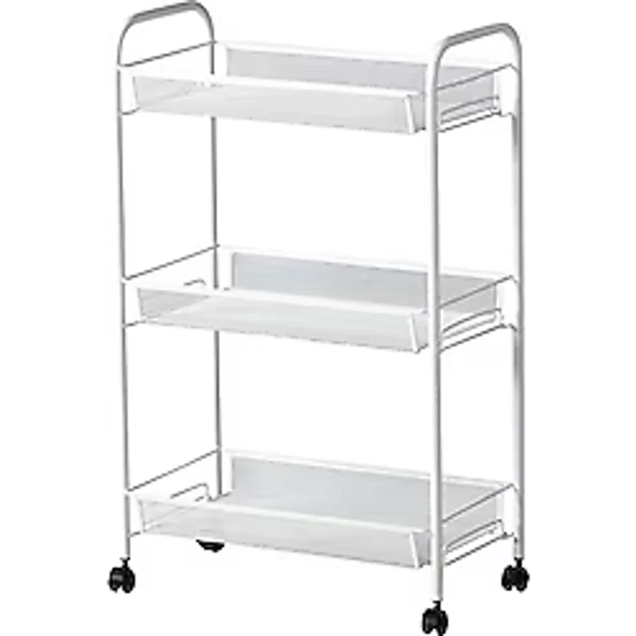 Ikea Hornavan Tekerlekli Servis Arabasi - Sehpasi - Metal / Beyaz - 26 X 48 X 77 Cm