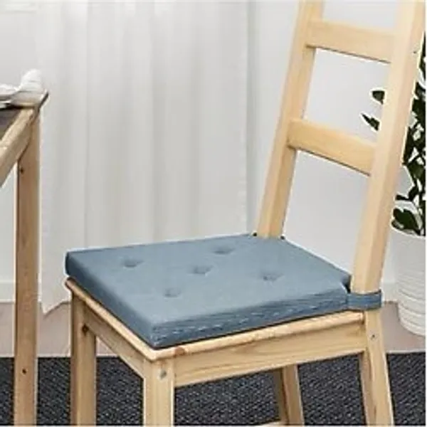 IKEA Justına Mavi Sandalye Minderi Cırt Cırt Bantlı 35/42x40x4 Cm Minder