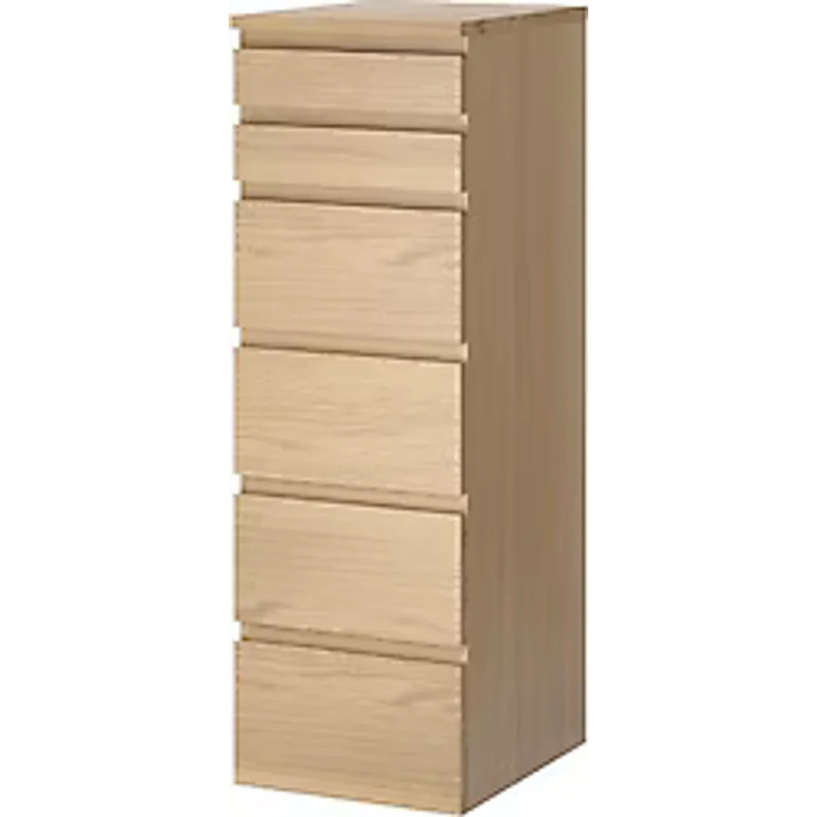IKEA Malm 40x123 cm 6 Çekmeceli Aynalı Şifonyer