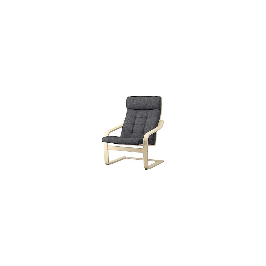 IKEA POANG sallanan koltuk, gunnared koyu gri-huş, 89502055