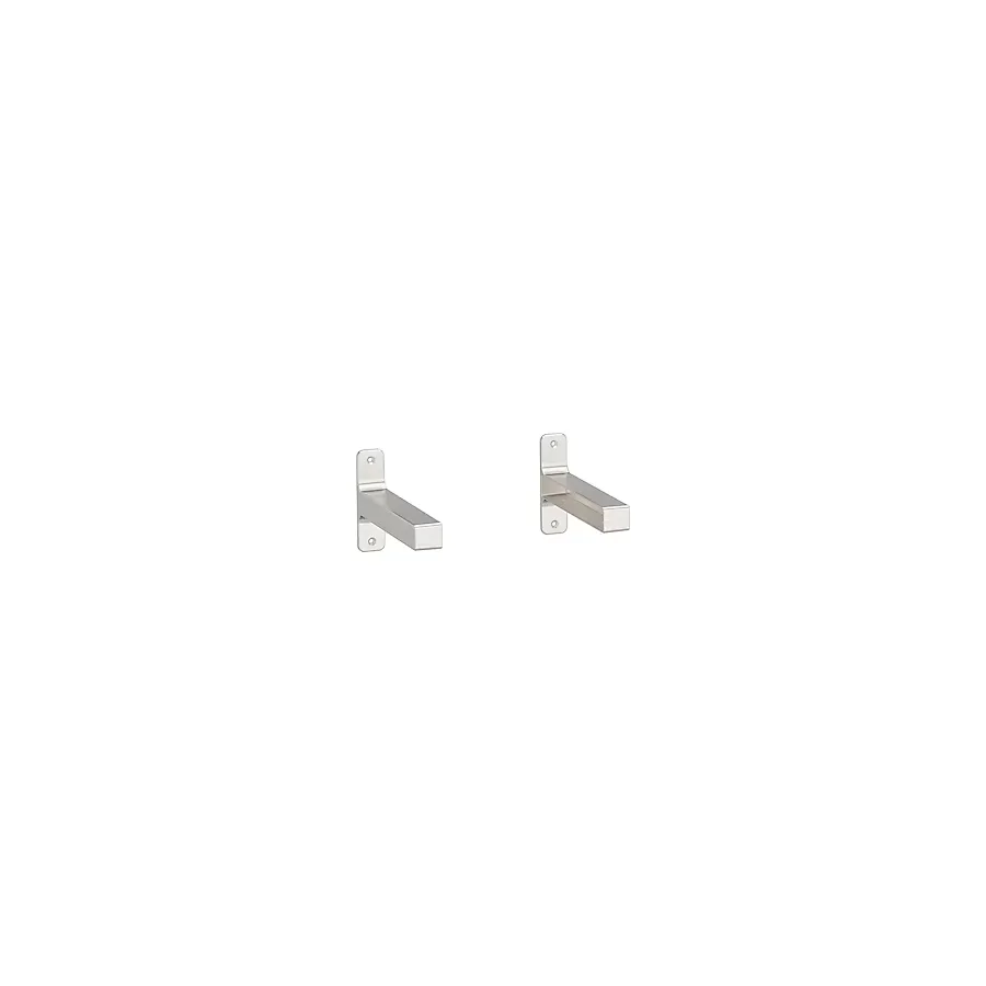 Ikea Quick 2 Adet Metal Duvar Rafı Ayağı 20X12X3 Cm 2'Li Set Raf Desteği Gri Renk