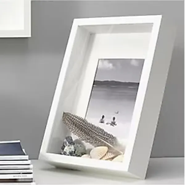 IKEA Sannahed 21x30 cm A4 Beyaz Ahşap Fotoğraf Çerçevesi, Derin Kutu Çerçeve