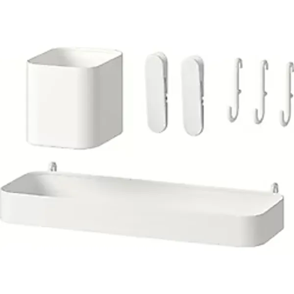 IKEA Skadis 7'li pano aksesuarları, çelik raf, kutu ataş ve kanca
