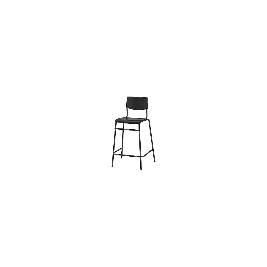 IKEA STIG bar sandalyesi, siyah, 63 cm 30498418