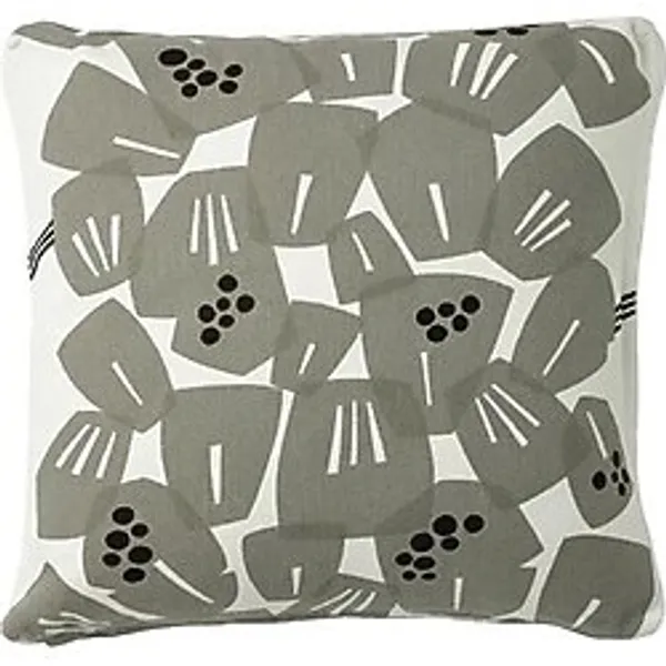 IKEA UNDERBLOMMA kırlent kılıfı, beyaz-açık gri-yeşil, 50x50 cm 60576023