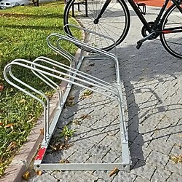 İleri Trafik Bisiklet Park Yeri Beşli Galvaniz Eko, Park Demiri 175 X 40 Cm Gri