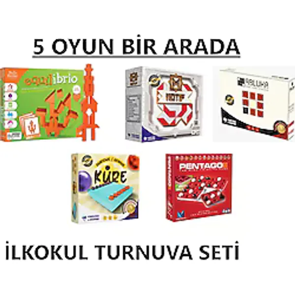 İlkokul Zeka Oyunları Turnuva Seti Abluka - Equılıbrıo - Motif - Küre - Pentago