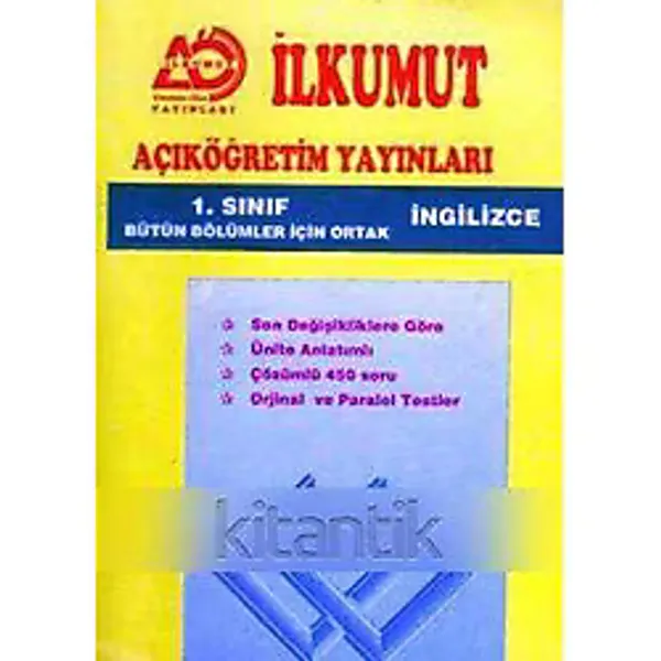 İlkumut Açıköğretim Yayınları 1. Sınıf İngilizce - Bütün Bölümler İçin Ortak