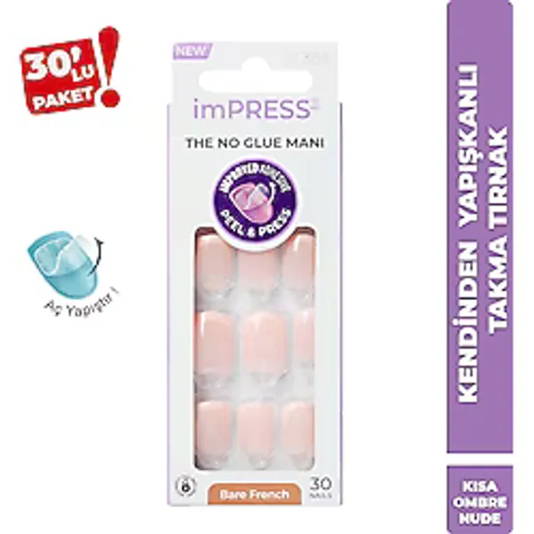 Impress Takma Tırnak Bare French 30'lu