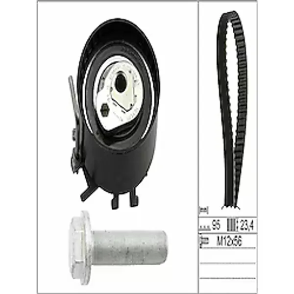 Ina 530019510 Triger Eksantrik Gergi Seti 095X234 Clio Iı Iıı Kangoo Twingo Logan Sandero Modus 1.2 1.2 16V D4F D7 (WC371245)