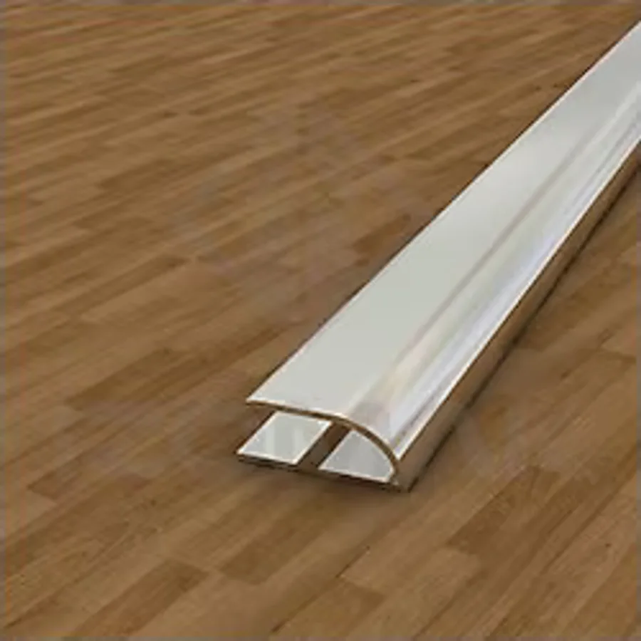 İnan Yapı Alüminyum Oval U 8mm Parke Bitim Profili Çıtası Gri 90 cm